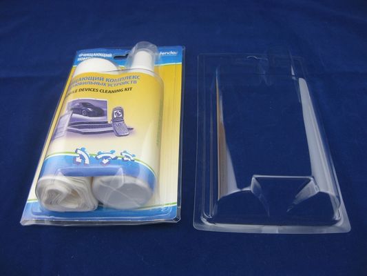 Βοηθητική πλαστική συσκευάζοντας κάρτα 0.12mm φουσκαλών κιβωτίων ηλεκτρονικής
